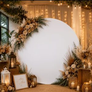 Round plain white arch cover