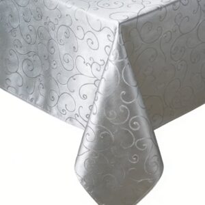Jacquard white table cover