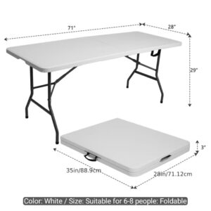 Foldable rectangular table